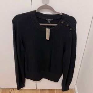 J. Crew new with tags, black sweater.